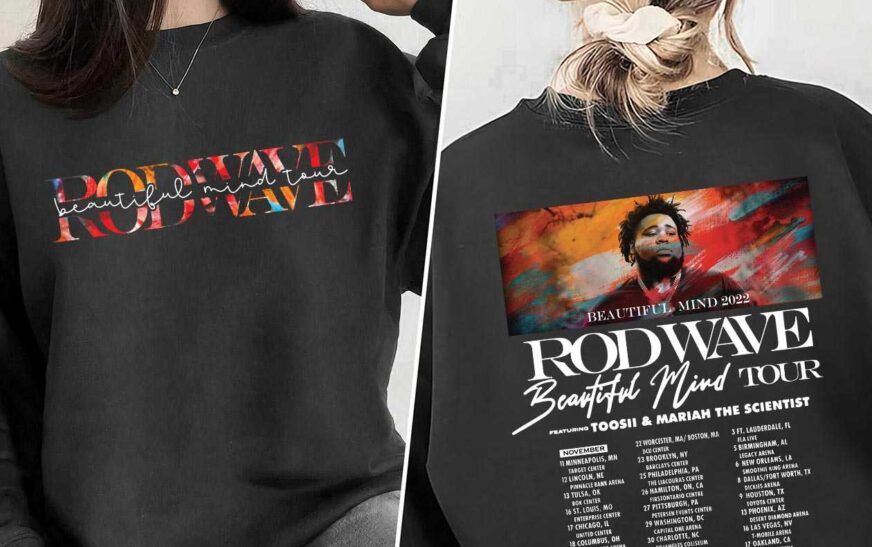 Rod Wave Beautiful Mind 2022 Tour Hoodie Printed 2 Sides Rod Wave Tee Shirt