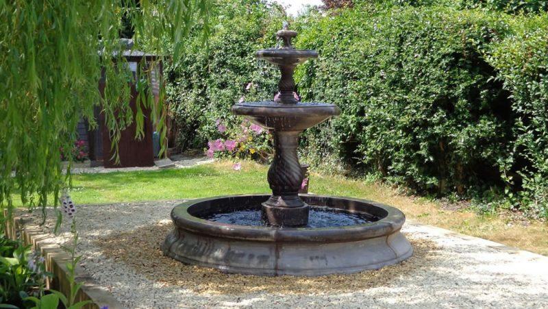 stone pool fountain